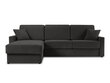 Stūra dīvāns Windsor&Co Portia M, melns cena un informācija | Stūra dīvāni | 220.lv