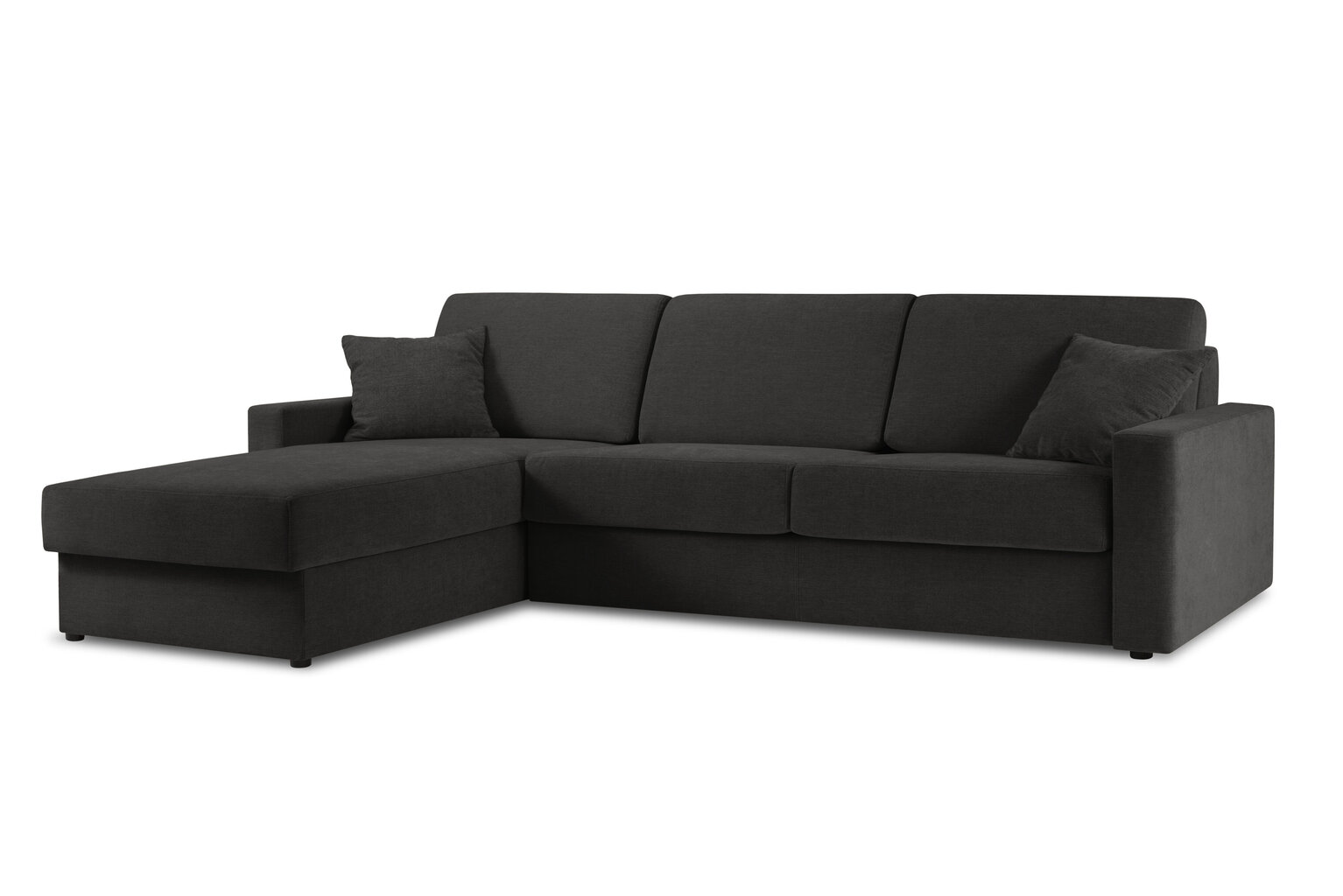 Stūra dīvāns Windsor&Co Portia L, melns cena un informācija | Stūra dīvāni | 220.lv