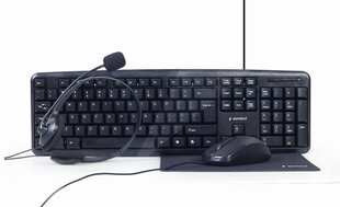 KEYBOARD +MOUSE USB ENG/4IN1 KIT KBS-UO4-01 GEMBIRD цена и информация | Клавиатуры | 220.lv