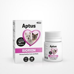 Aptus uztura bagātinātājs suņiem un kaķiem Biorion, 60 tab. cena un informācija | Vitamīni, uztura bagātinātāji, pretparazītu līdzekļi suņiem | 220.lv