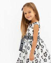 Белое нарядное платье с принтом для девочек «Gulliver», 104*56*51 cm цена и информация | Платья для девочек | 220.lv