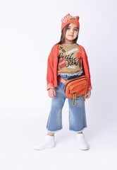 Шапка оранжевая с принтом для девочек «Gulliver», 50 cm цена и информация | Шапки, перчатки, шарфы для девочек | 220.lv