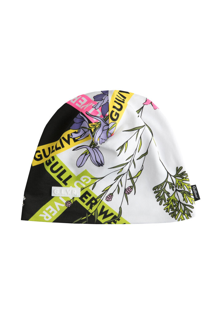 Kokvilnas cepure ar apdruku meitenēm Gulliver, 50 cm cena un informācija | Cepures, cimdi, šalles meitenēm | 220.lv