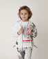 Balta virsjaka ar apdruku un kapuci zēniem Gulliver, 104*56*51 cm cena un informācija | Zēnu virsjakas | 220.lv