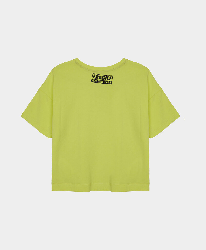 Zaļš T-krekls ar apdruku meitenēm Gulliver, 134*68*60 cm цена и информация | Krekli, bodiji, blūzes meitenēm | 220.lv