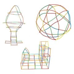 Nūjas trīsdimensiju figūru veidošanai (700 gab.) cena un informācija | Konstruktori | 220.lv
