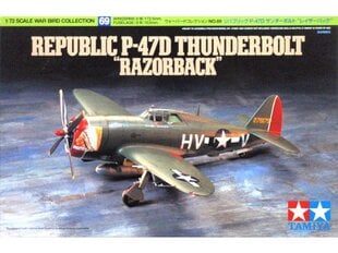 Конструктор Tamiya - Republic P-47D Thunderbolt "Razorback", 1/72, 60769 цена и информация | Конструкторы и кубики | 220.lv