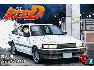 Сборная пластиковая модель Aoshima - Initial D AE85 Levin Takeuchi Ver., 1/24, 05963 цена и информация | Конструкторы и кубики | 220.lv