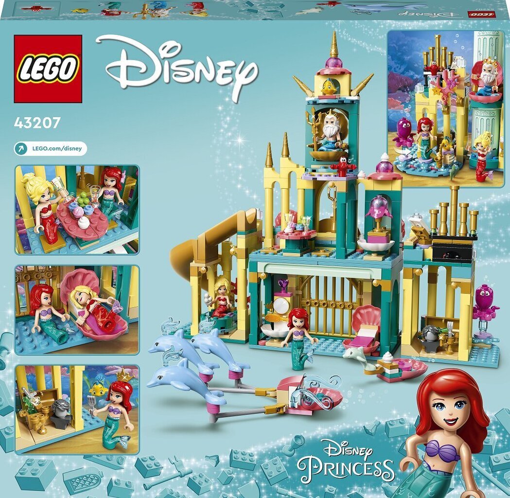 43207 LEGO® Disney Princess Подводный дворец Ариэль цена | 220.lv