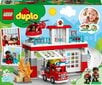 10970 LEGO® DUPLO Ugunsdzēsēju depo un helikopters цена и информация | Konstruktori | 220.lv