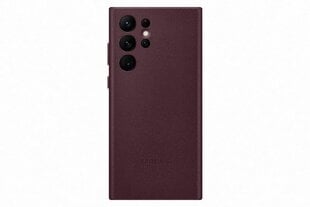 VS908LEE Ādas vāciņš piemērots Samsung Galaxy S22 Ultra Burgundy cena un informācija | Telefonu vāciņi, maciņi | 220.lv