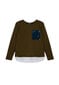 Haki krāsas krekls ar garām piedurknēm un kabatu zēniem Gulliver, 134*68*60 cm cena un informācija | Krekli, bodiji, blūzes meitenēm | 220.lv