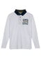 Balts polo krekls ar garām piedurknēm un apdruku Gulliver, 134*68*60 cm цена и информация | Zēnu krekli | 220.lv