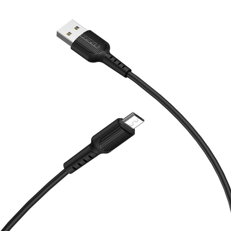 BOROFONE Easy BX16 USB kabelis uz Micro USB (melns) цена и информация | Savienotājkabeļi | 220.lv