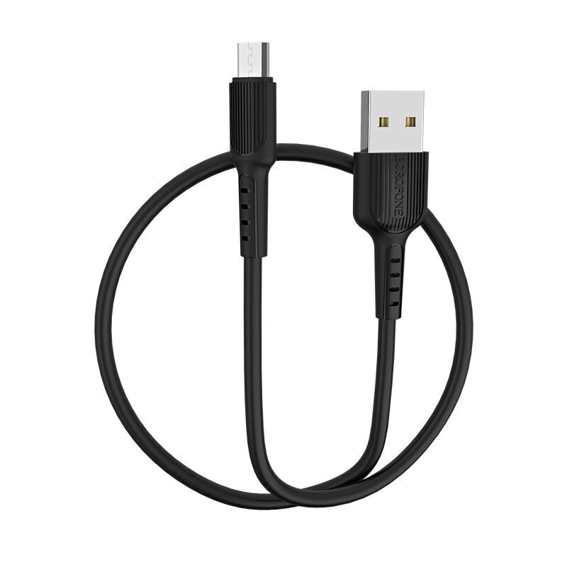 BOROFONE Easy BX16 USB kabelis uz Micro USB (melns) цена и информация | Savienotājkabeļi | 220.lv