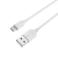 BOROFONE LinkJet BX14 USB kabelis uz Micro USB (balts) cena un informācija | Savienotājkabeļi | 220.lv