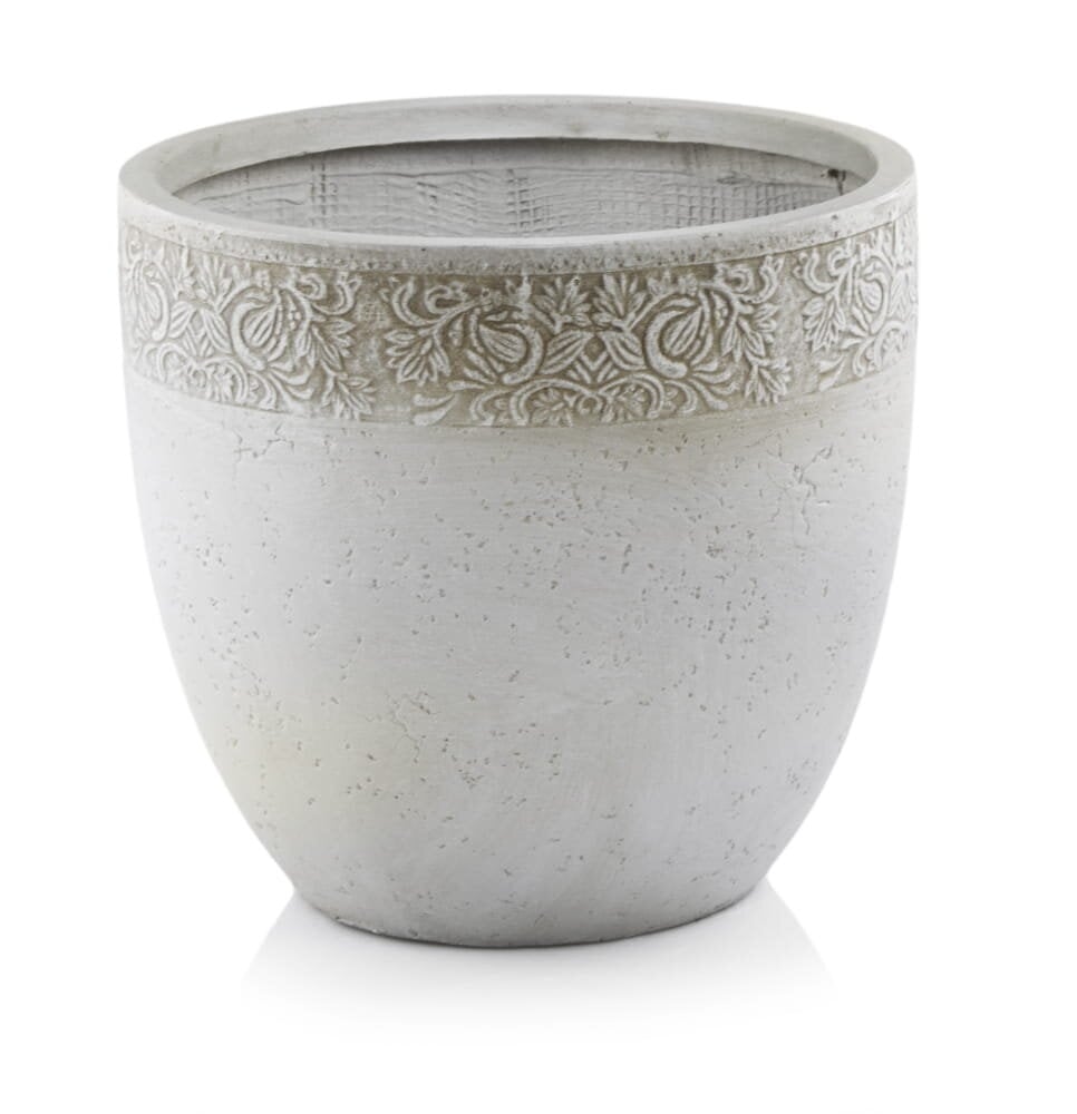 Keramikas puķu pods Ecolite 45 x 44(A) cm, pelēks цена и информация | Puķu podi | 220.lv