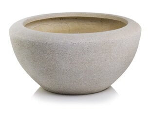 Keramikas puķu pods Ecolite, apaļš, 50 x 24(A) cm, bēšs cena un informācija | Puķu podi | 220.lv