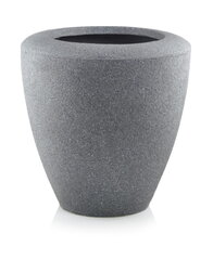 Keramikas puķu pods Ecolite, apaļš, 36 x 36(A) cm, pelēks цена и информация | Вазоны | 220.lv