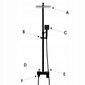 Dušas komplekts - melns ar lietus funkciju. cena un informācija | Dušas komplekti un paneļi | 220.lv