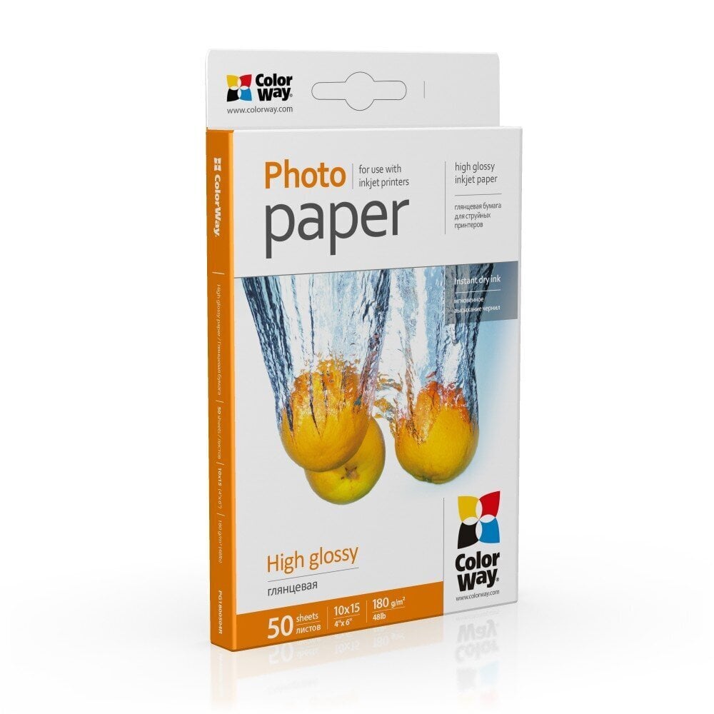 Biroja papīrs ColorWay 10x15 180 g/m 50 lapas цена и информация | Burtnīcas un papīra preces | 220.lv