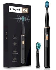 Электрическая зубная щетка FairyWill Sonic FW-551, черная цена и информация | Электрические зубные щетки | 220.lv
