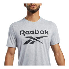 Vīriešu T-krekls ar īsām piedurknēm Reebok Workout Ready Supremium, pelēks cena un informācija | Sporta apģērbs vīriešiem | 220.lv