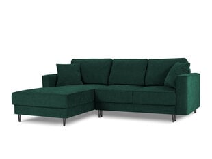 Stūra dīvāns Cosmopolitan Design Fano, zaļš/melns kaina ir informacija | Stūra dīvāni | 220.lv