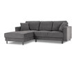Stūra dīvāns Cosmopolitan Design Fano, pelēks/melns cena un informācija | Stūra dīvāni | 220.lv