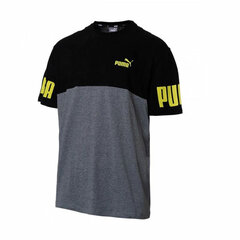 Vīriešu T-krekls ar īsām piedurknēm Puma Power Colorblock, melns S6436280 cena un informācija | Sporta apģērbs vīriešiem | 220.lv