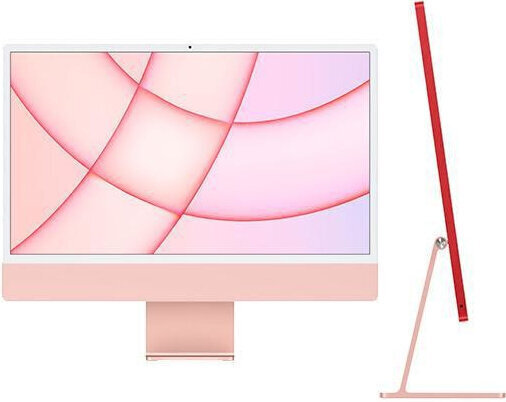 Apple iMac 24” M1 8/256GB Pink SWE MGPM3KS/A cena un informācija | Stacionārie datori | 220.lv