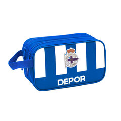 Higiēnas priekšmetu soma skolai R. C. Deportivo de La Coruña, zila, balta цена и информация | Школьные рюкзаки, спортивные сумки | 220.lv
