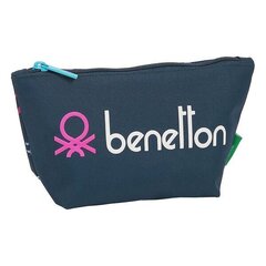 Higiēnas priekšmetu soma skolai Benetton Dot Com, tumši zila cena un informācija | Skolas somas | 220.lv