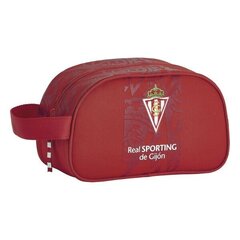 Higiēnas priekšmetu soma skolai Real Sporting de Gijón, sarkana cena un informācija | Skolas somas | 220.lv