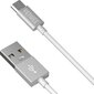 YENKEE, 2.0 USB A - micro USB (USB B), 480 Mbps, 2.1A, 1 m, alumīnija korpuss, balts/melns cena un informācija | Savienotājkabeļi | 220.lv