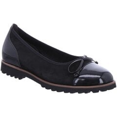 Черные замшевые женские туфли балетки большого размера Gabor 84.100.37 цена и информация | Женская обувь | 220.lv