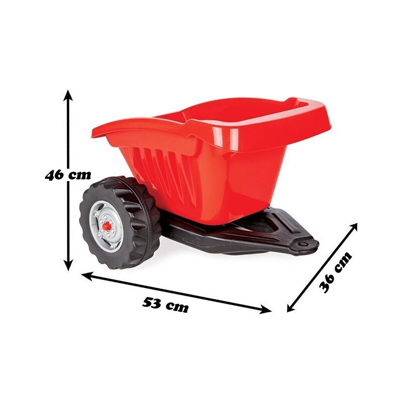 Traktora piekabe Woopie Active Trailer, sarkana cena un informācija | Rotaļlietas zēniem | 220.lv