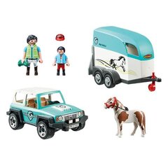 70511 PLAYMOBIL® Country, Automašīna ar poniju piekabi cena un informācija | Konstruktori | 220.lv