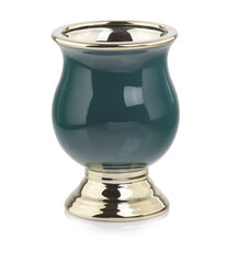 Keramikas puķu pods Emerald, amfora, 15 x 21 (A) cm, smaragda / zelta krāsā цена и информация | Вазоны | 220.lv