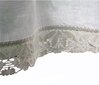 Balti linu aizkari ar mežģīni / aizkaru komplekts no 2 gab. / garums 50 cm cena un informācija | Aizkari | 220.lv