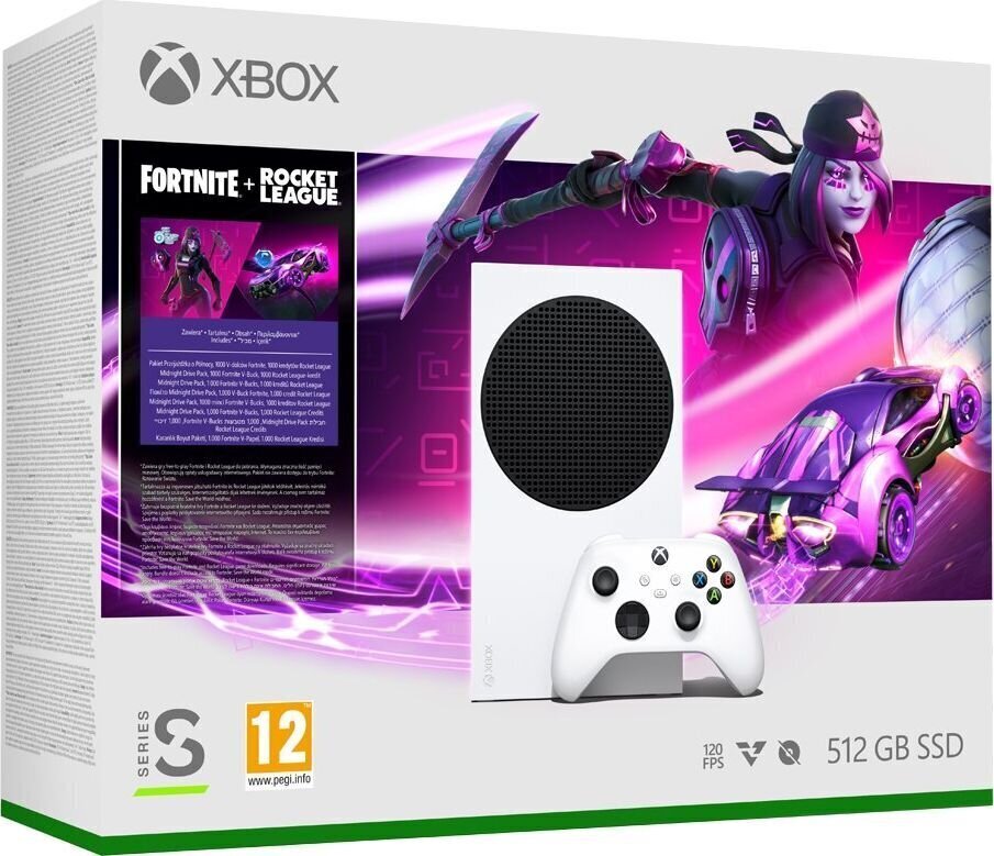 Microsoft Xbox Series S + Fortnite + Rocket League цена и информация | Spēļu konsoles | 220.lv