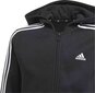 Džemperis bērniem Adidas Essentials 3S Full Zip Hoodie Jr GQ8900, melns цена и информация | Zēnu jakas, džemperi, žaketes, vestes | 220.lv