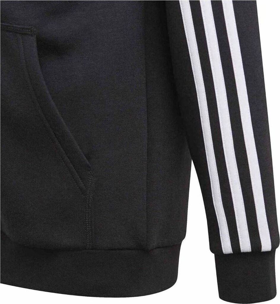 Džemperis bērniem Adidas Essentials 3S Full Zip Hoodie Jr GQ8900, melns цена и информация | Zēnu jakas, džemperi, žaketes, vestes | 220.lv