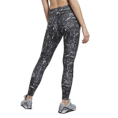 Sporta legingi Reebok Workout Ready Printed, melni cena un informācija | Sporta apģērbs sievietēm | 220.lv