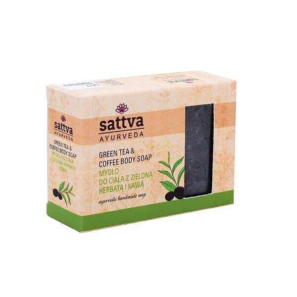 Ziepes ar zaļo tēju un kafiju Sattva Ayurveda Green Tea & Coffee, 125 g cena un informācija | Ziepes | 220.lv