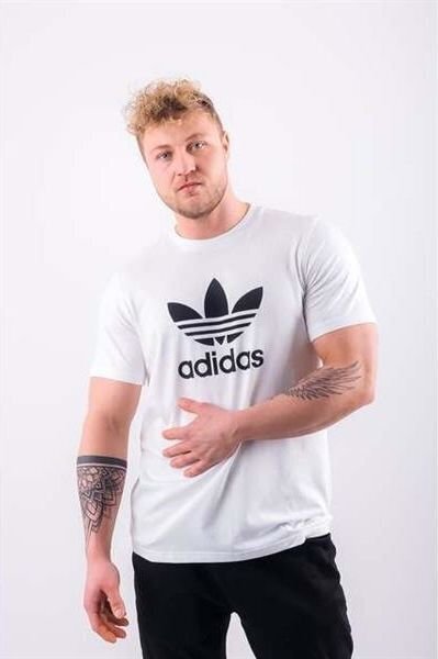 T-krekls vīriešiem Adidas Trefoil White CW0710, balts cena un informācija | Vīriešu T-krekli | 220.lv