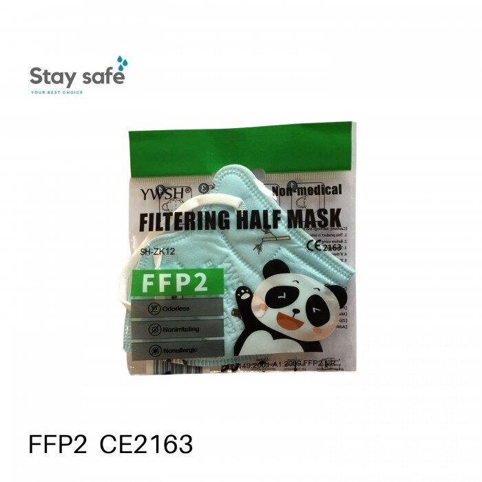 Bērnu respirators FFP2, 10gb, Panda cena un informācija | Pirmā palīdzība | 220.lv