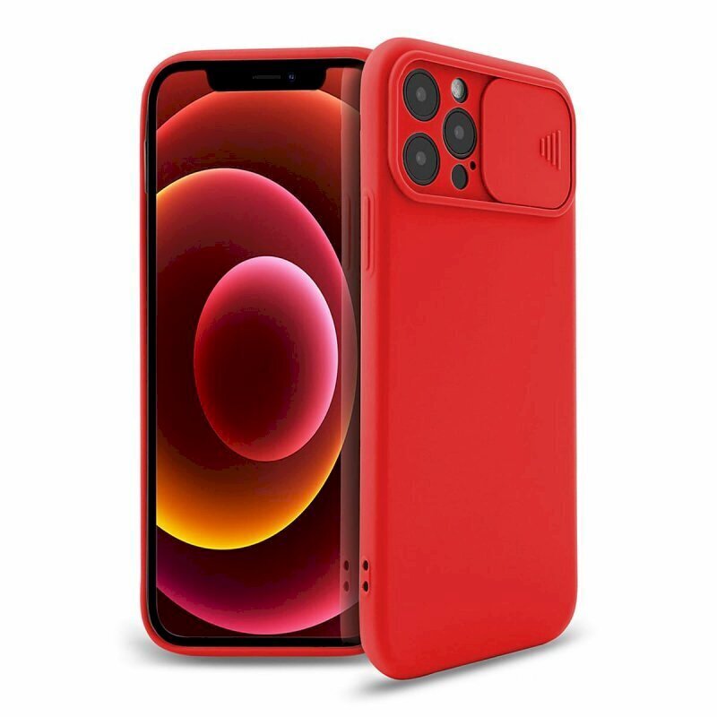 Fusion Camera Protect silikona aizsargapvalks Apple iPhone 13 Pro Max, sarkans cena un informācija | Telefonu vāciņi, maciņi | 220.lv