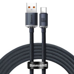 Baseus Crystal cable USB to USB-C, 100W, 2m (black) cena un informācija | Savienotājkabeļi | 220.lv