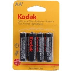 Kodak R6-4BB AA baterijas blisterī, 4 gab. cena un informācija | Baterijas | 220.lv